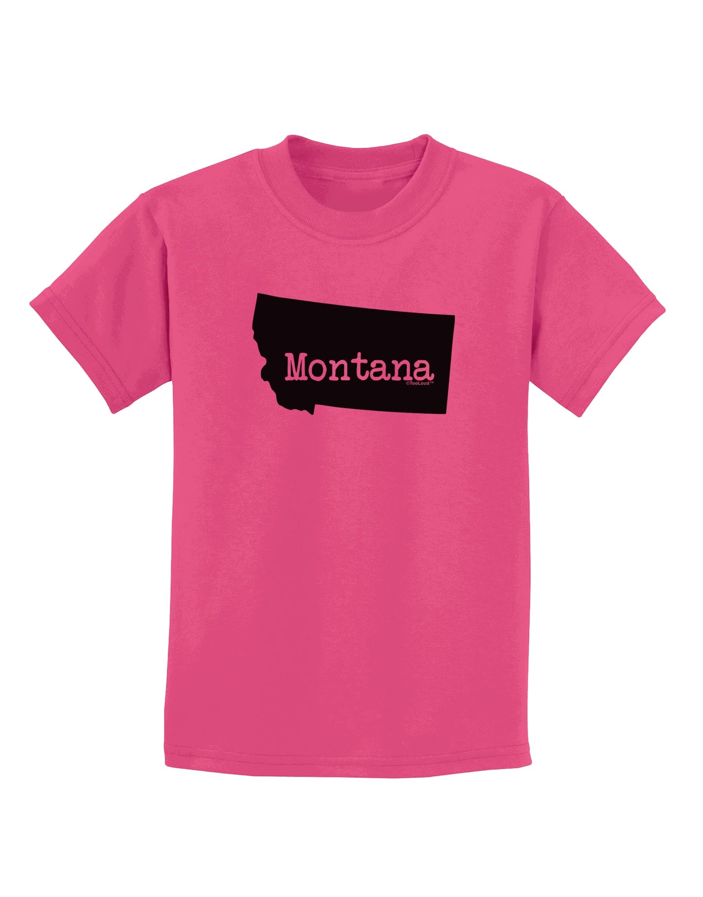 Montana - United States Shape Childrens T-Shirt by TooLoud-Childrens T-Shirt-TooLoud-Sangria-X-Small-Davson Sales