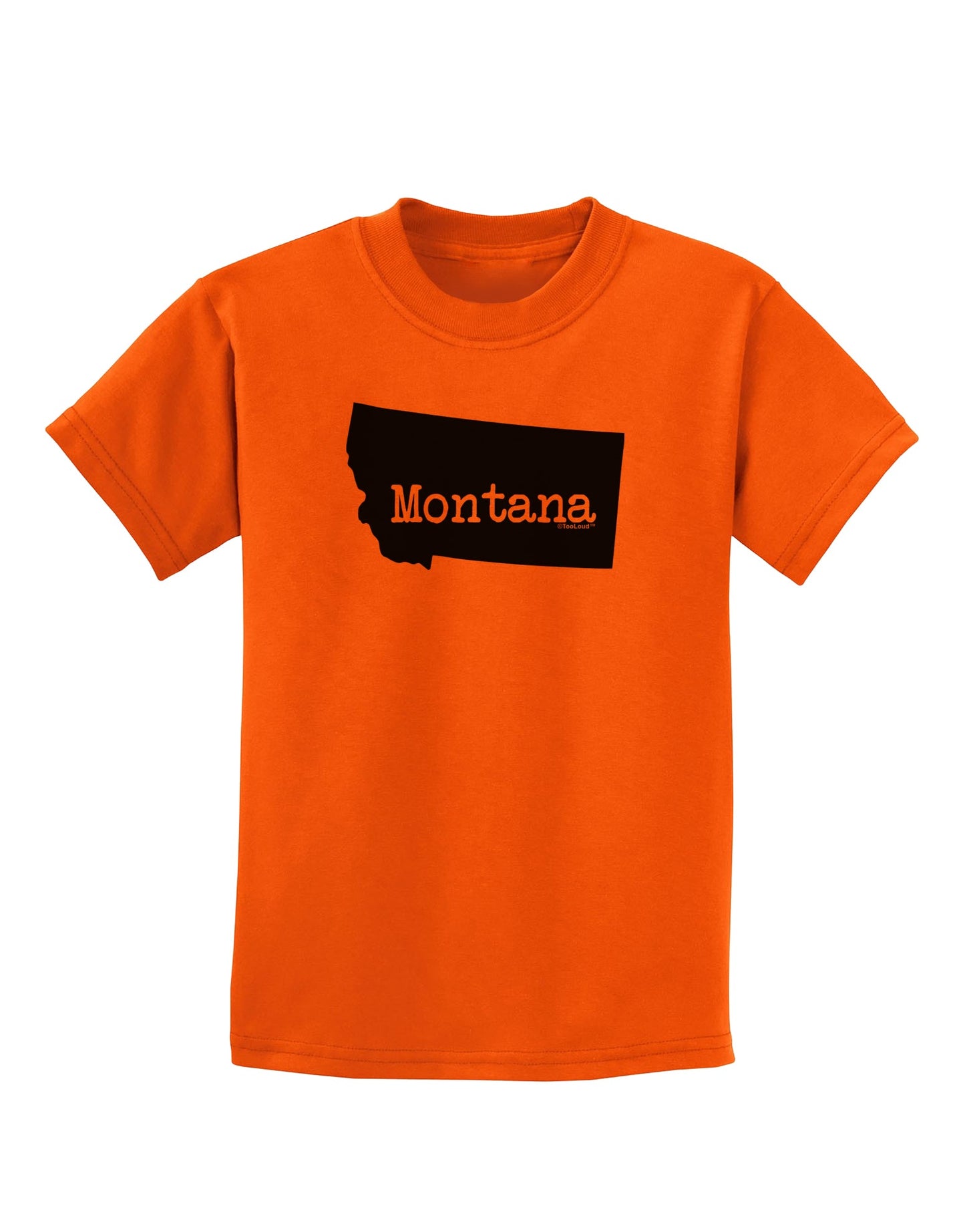 Montana - United States Shape Childrens T-Shirt by TooLoud-Childrens T-Shirt-TooLoud-Orange-X-Small-Davson Sales