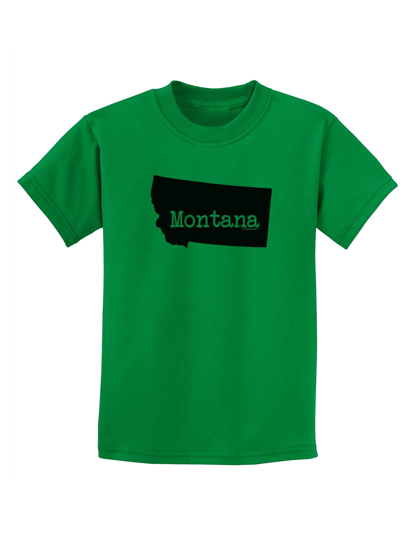 Montana - United States Shape Childrens T-Shirt by TooLoud-Childrens T-Shirt-TooLoud-Kelly-Green-X-Small-Davson Sales