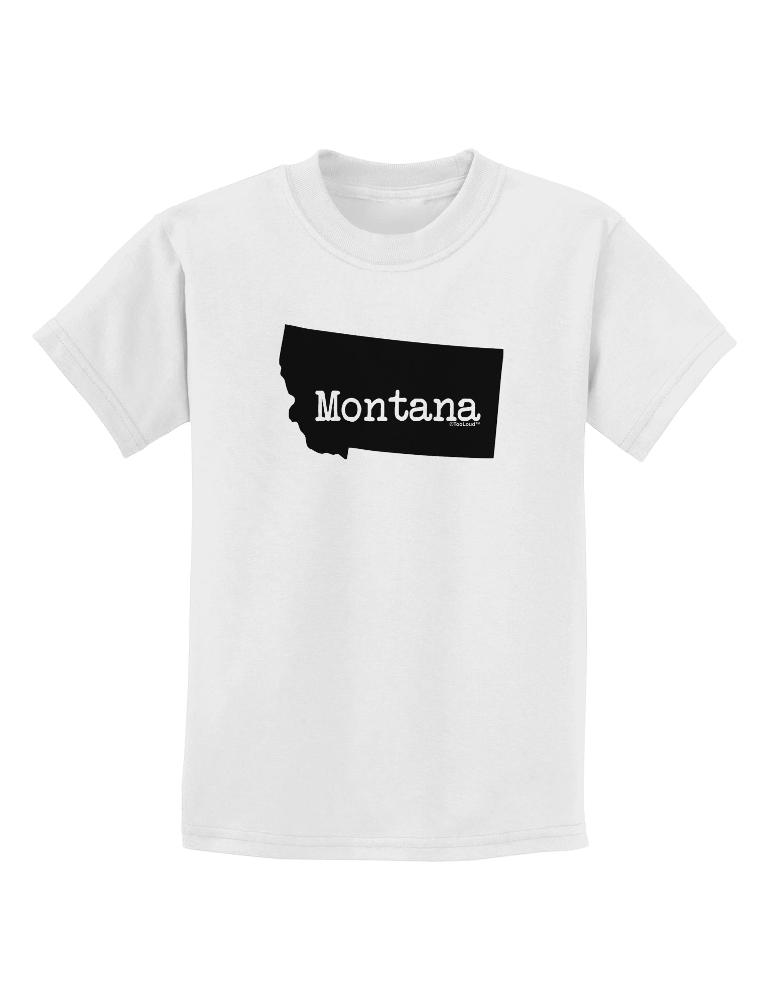 Montana - United States Shape Childrens T-Shirt by TooLoud-Childrens T-Shirt-TooLoud-White-X-Small-Davson Sales