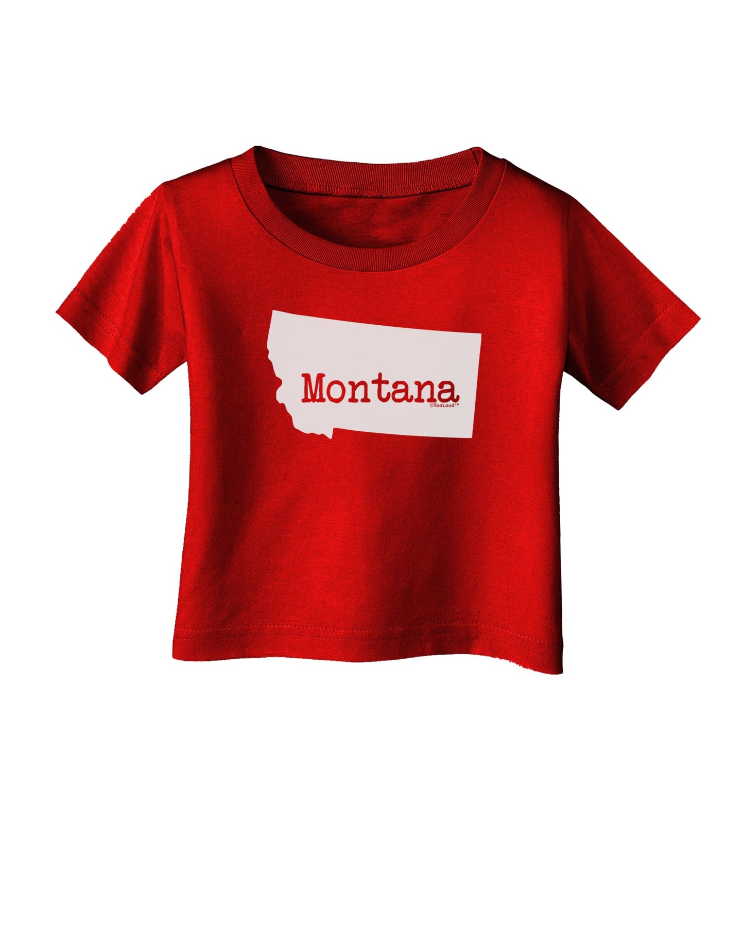 Montana - United States Shape Infant T-Shirt Dark by TooLoud-Infant T-Shirt-TooLoud-Red-06-Months-Davson Sales