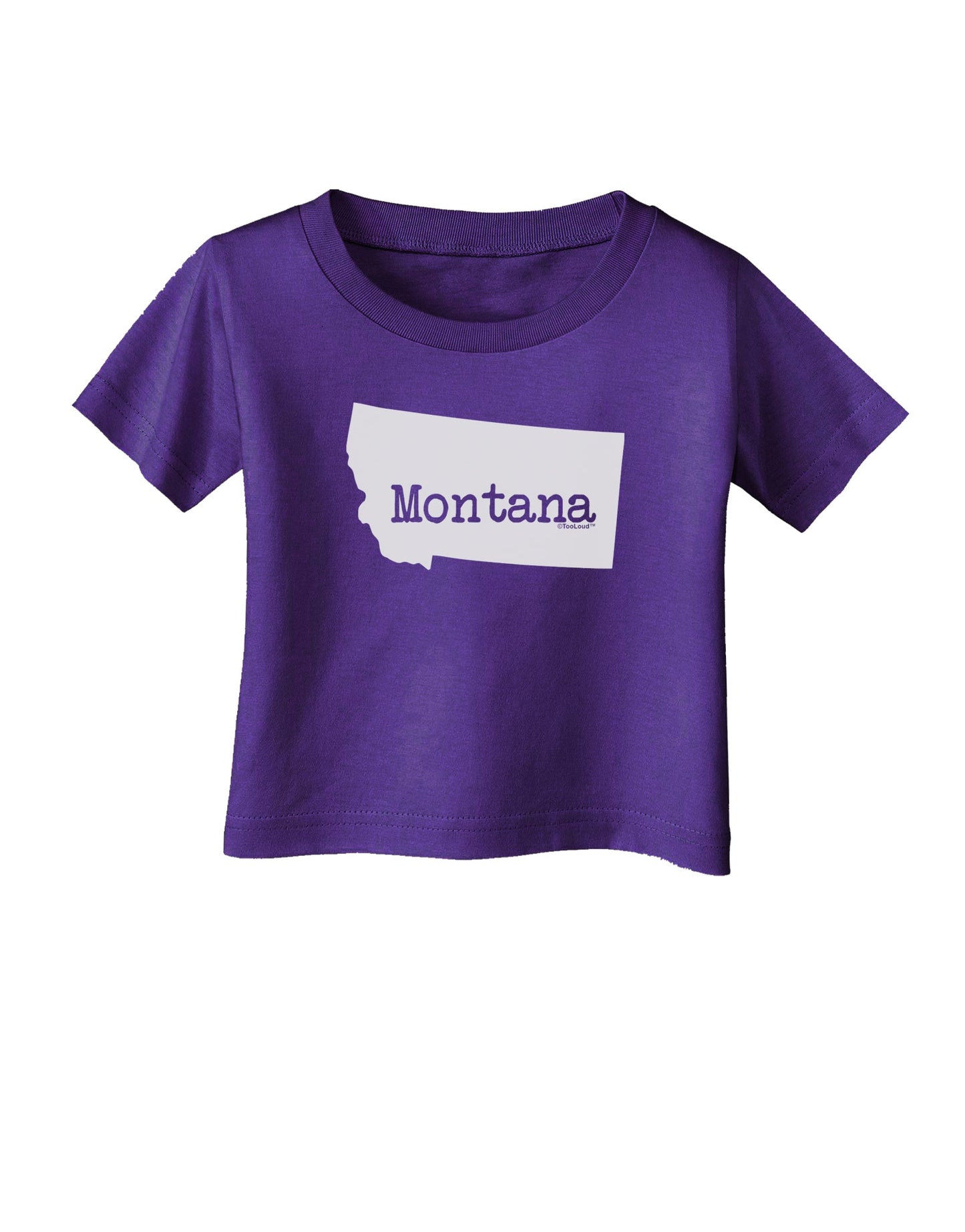 Montana - United States Shape Infant T-Shirt Dark by TooLoud-Infant T-Shirt-TooLoud-Purple-06-Months-Davson Sales