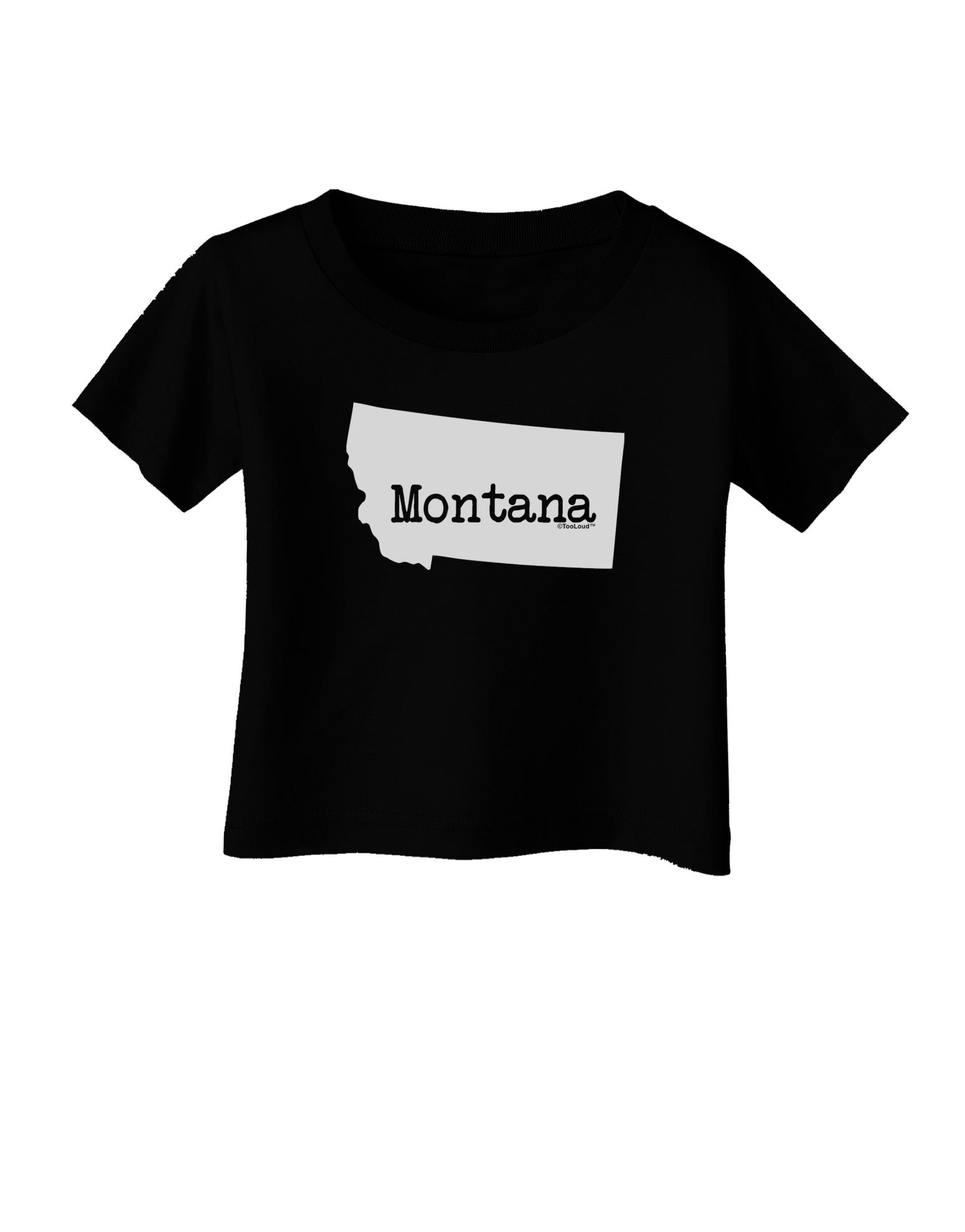 Montana - United States Shape Infant T-Shirt Dark by TooLoud-Infant T-Shirt-TooLoud-Black-06-Months-Davson Sales