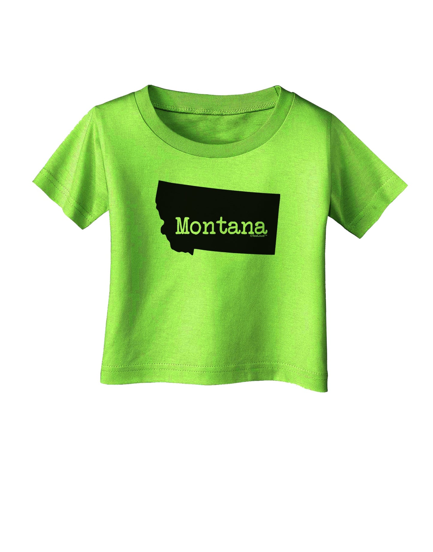 Montana - United States Shape Infant T-Shirt by TooLoud-Infant T-Shirt-TooLoud-Lime-Green-06-Months-Davson Sales