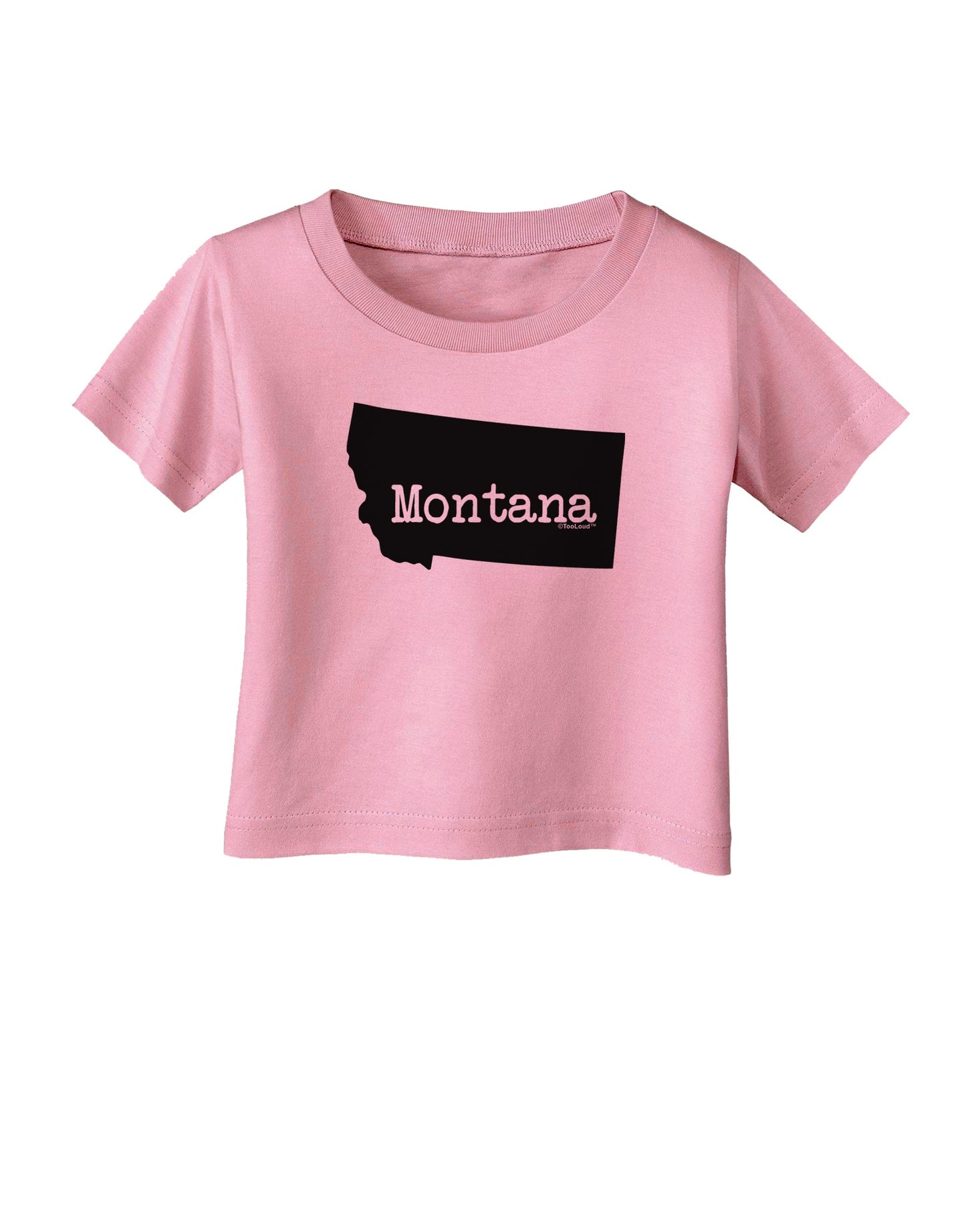 Montana - United States Shape Infant T-Shirt by TooLoud-Infant T-Shirt-TooLoud-Candy-Pink-06-Months-Davson Sales