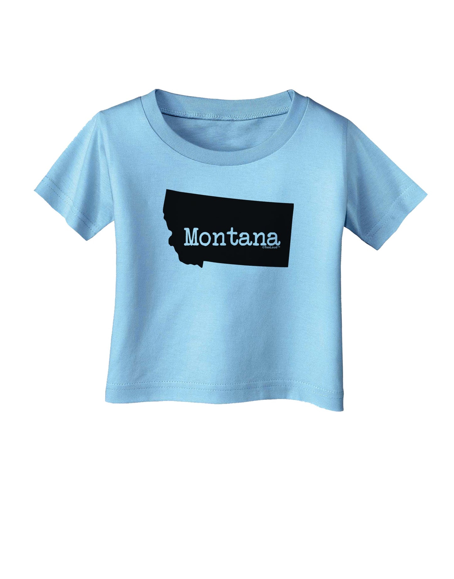 Montana - United States Shape Infant T-Shirt by TooLoud-Infant T-Shirt-TooLoud-Aquatic-Blue-06-Months-Davson Sales