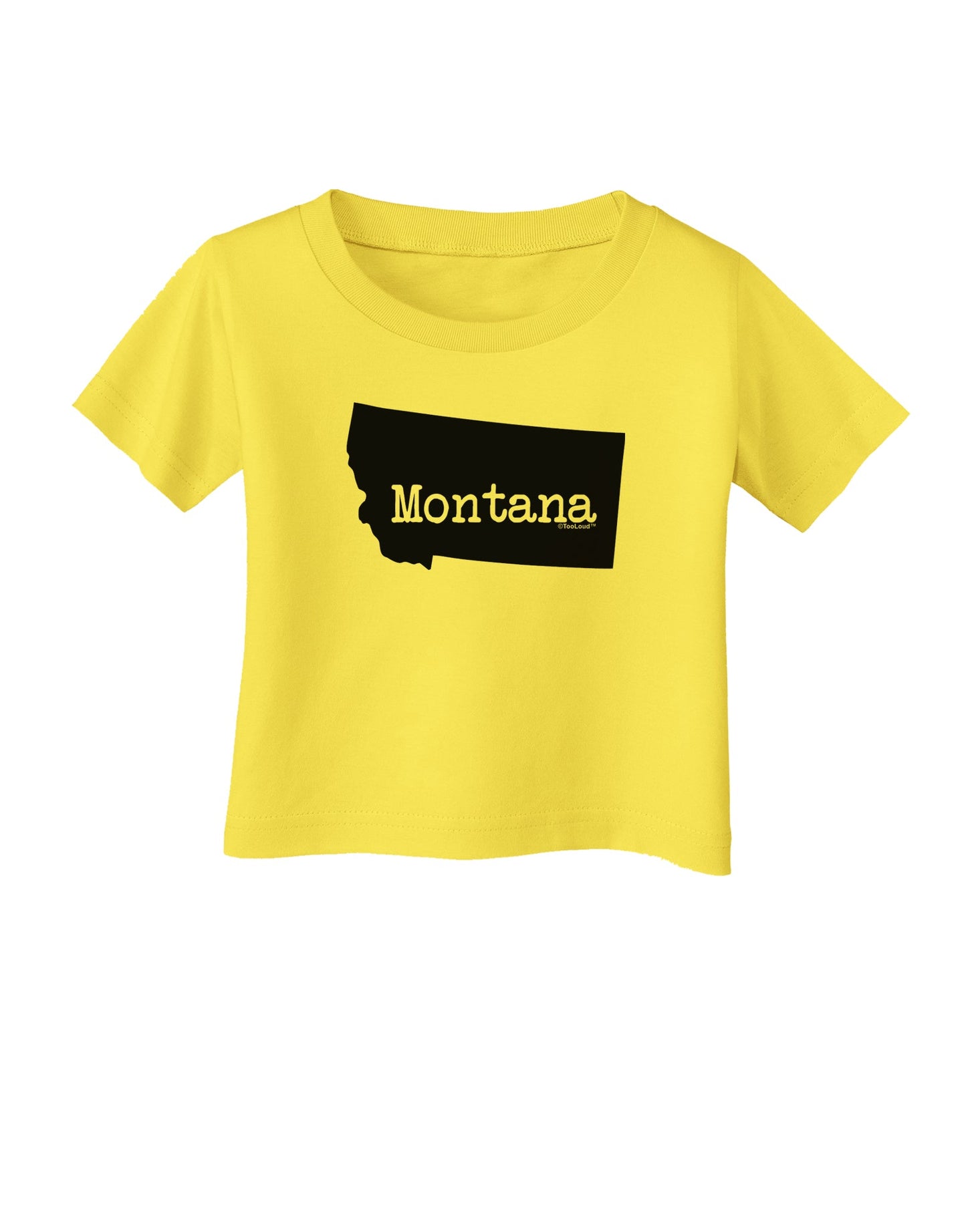 Montana - United States Shape Infant T-Shirt by TooLoud-Infant T-Shirt-TooLoud-Yellow-06-Months-Davson Sales
