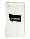 Montana - United States Shape Micro Terry Gromet Golf Towel 16 x 25 inch by TooLoud-Golf Towel-TooLoud-White-Davson Sales