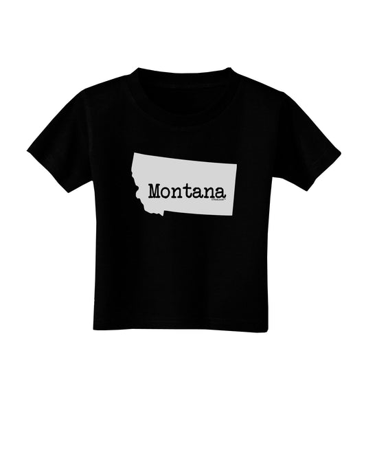 Montana - United States Shape Toddler T-Shirt Dark by TooLoud-Toddler T-Shirt-TooLoud-Black-2T-Davson Sales