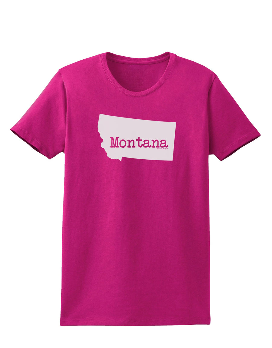 Montana - United States Shape Womens Dark T-Shirt by TooLoud-Womens T-Shirt-TooLoud-Black-X-Small-Davson Sales