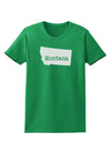 Montana - United States Shape Womens Dark T-Shirt by TooLoud-Womens T-Shirt-TooLoud-Kelly-Green-X-Small-Davson Sales