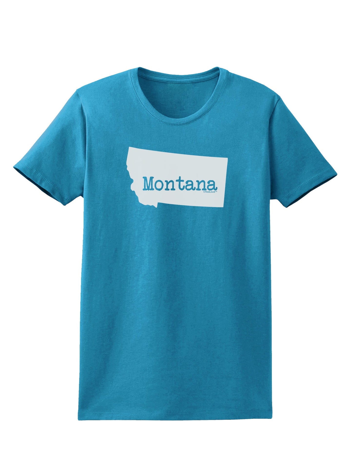 Montana - United States Shape Womens Dark T-Shirt by TooLoud-Womens T-Shirt-TooLoud-Turquoise-X-Small-Davson Sales