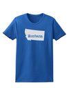 Montana - United States Shape Womens Dark T-Shirt by TooLoud-Womens T-Shirt-TooLoud-Royal-Blue-X-Small-Davson Sales