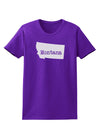 Montana - United States Shape Womens Dark T-Shirt by TooLoud-Womens T-Shirt-TooLoud-Purple-X-Small-Davson Sales