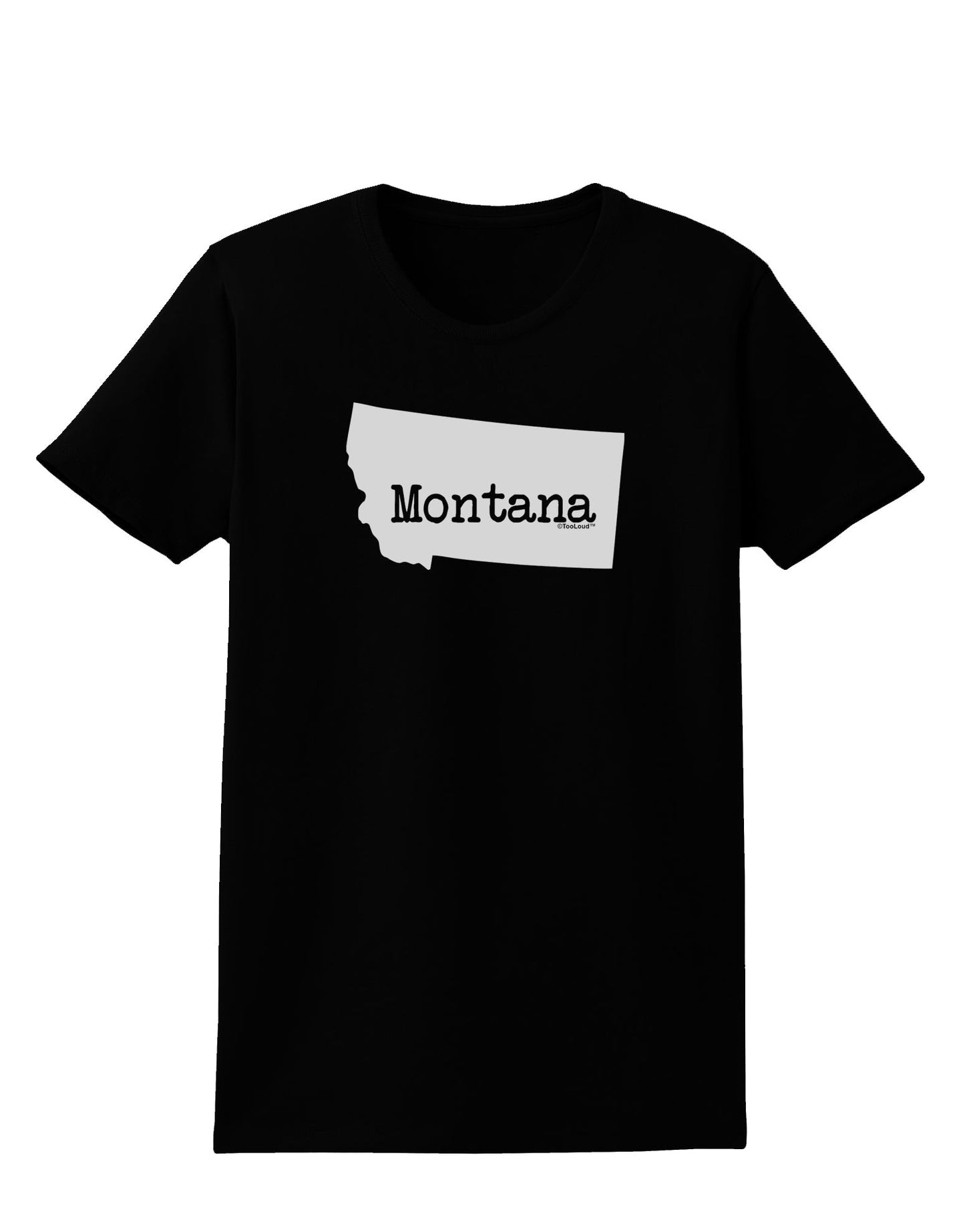 Montana - United States Shape Womens Dark T-Shirt by TooLoud-Womens T-Shirt-TooLoud-Black-X-Small-Davson Sales