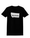 Montana - United States Shape Womens Dark T-Shirt by TooLoud-Womens T-Shirt-TooLoud-Black-X-Small-Davson Sales