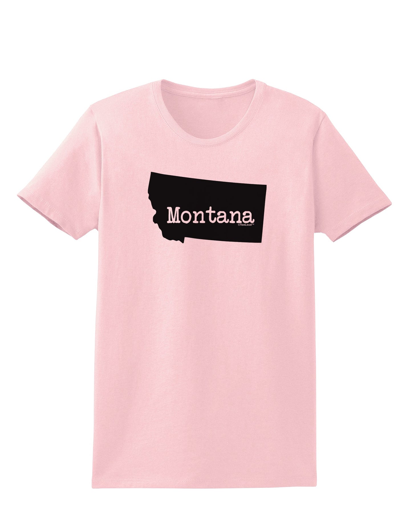 Montana - United States Shape Womens T-Shirt by TooLoud-Womens T-Shirt-TooLoud-PalePink-X-Small-Davson Sales