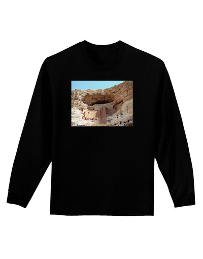 Montezuma Castle Arizona Adult Long Sleeve Dark T-Shirt-TooLoud-Black-Small-Davson Sales