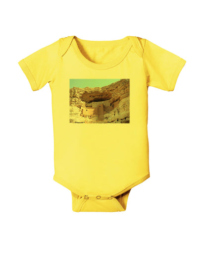 Montezuma Castle Arizona Baby Romper Bodysuit-Baby Romper-TooLoud-Yellow-06-Months-Davson Sales