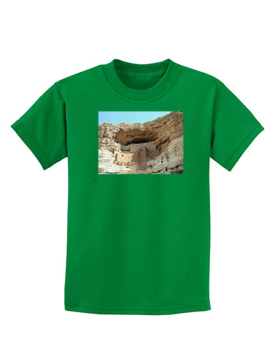 Montezuma Castle Arizona Childrens Dark T-Shirt-Childrens T-Shirt-TooLoud-Kelly-Green-X-Small-Davson Sales