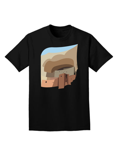 Montezuma Castle Artwork Adult Dark T-Shirt-Mens T-Shirt-TooLoud-Black-Small-Davson Sales