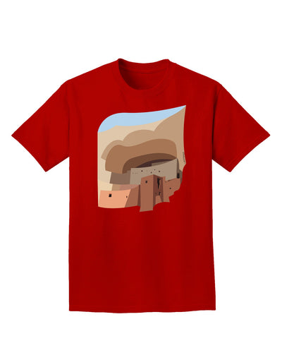 Montezuma Castle Artwork Adult Dark T-Shirt-Mens T-Shirt-TooLoud-Red-Small-Davson Sales