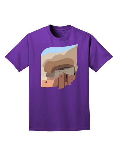 Montezuma Castle Artwork Adult Dark T-Shirt-Mens T-Shirt-TooLoud-Purple-Small-Davson Sales