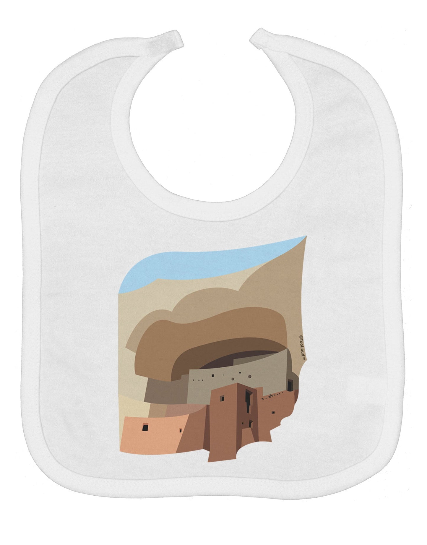 Montezuma Castle Artwork Baby Bib