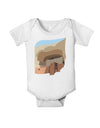 Montezuma Castle Artwork Baby Romper Bodysuit-Baby Romper-TooLoud-White-06-Months-Davson Sales