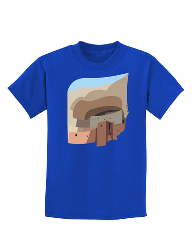 Montezuma Castle Artwork Childrens Dark T-Shirt-Childrens T-Shirt-TooLoud-Royal-Blue-X-Small-Davson Sales