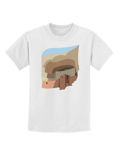 Montezuma Castle Artwork Childrens T-Shirt-Childrens T-Shirt-TooLoud-White-X-Small-Davson Sales