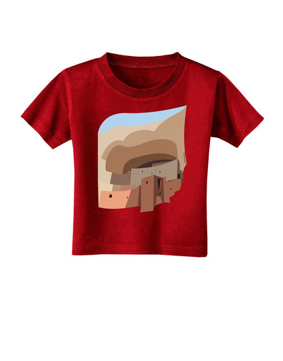 Montezuma Castle Artwork Toddler T-Shirt Dark-Toddler T-Shirt-TooLoud-Red-2T-Davson Sales