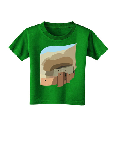 Montezuma Castle Artwork Toddler T-Shirt Dark-Toddler T-Shirt-TooLoud-Clover-Green-2T-Davson Sales