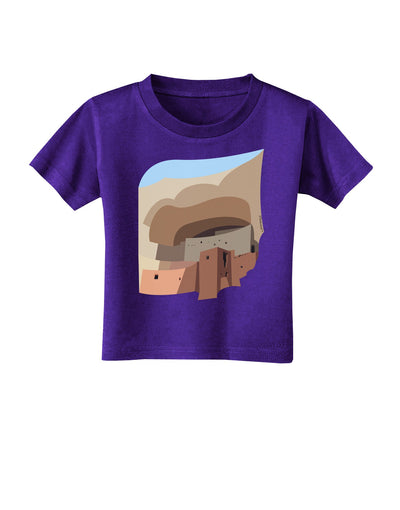 Montezuma Castle Artwork Toddler T-Shirt Dark-Toddler T-Shirt-TooLoud-Purple-2T-Davson Sales