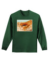 Montezuma Castle Watercolor Adult Long Sleeve Dark T-Shirt-TooLoud-Dark-Green-Small-Davson Sales