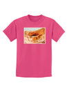 Montezuma Castle Watercolor Childrens Dark T-Shirt-Childrens T-Shirt-TooLoud-Sangria-X-Small-Davson Sales