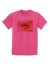 Montezuma Castle Watercolor Childrens T-Shirt-Childrens T-Shirt-TooLoud-Sangria-X-Small-Davson Sales