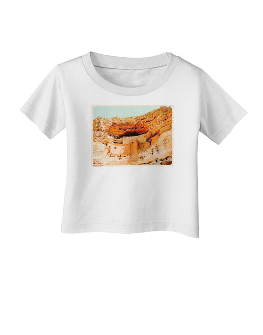 Montezuma Castle Watercolor Infant T-Shirt-Infant T-Shirt-TooLoud-White-06-Months-Davson Sales