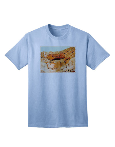 Montezuma Castle Watercolor - Premium Adult T-Shirt for Art Enthusiasts-Mens T-shirts-TooLoud-Light-Blue-Small-Davson Sales