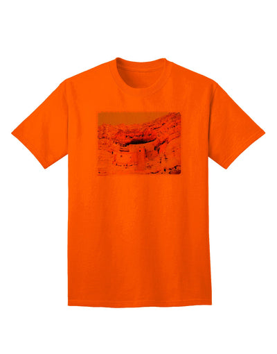 Montezuma Castle Watercolor - Premium Adult T-Shirt for Art Enthusiasts-Mens T-shirts-TooLoud-Orange-Small-Davson Sales