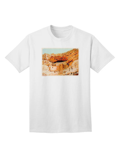 Montezuma Castle Watercolor - Premium Adult T-Shirt for Art Enthusiasts-Mens T-shirts-TooLoud-White-Small-Davson Sales