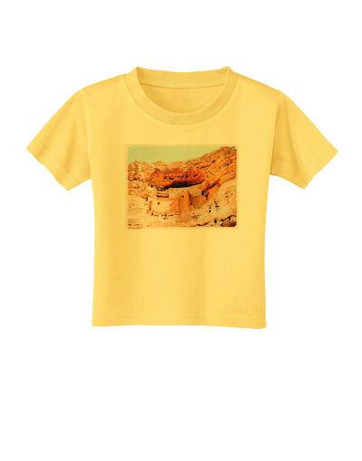 Montezuma Castle Watercolor Toddler T-Shirt-Toddler T-Shirt-TooLoud-Yellow-2T-Davson Sales