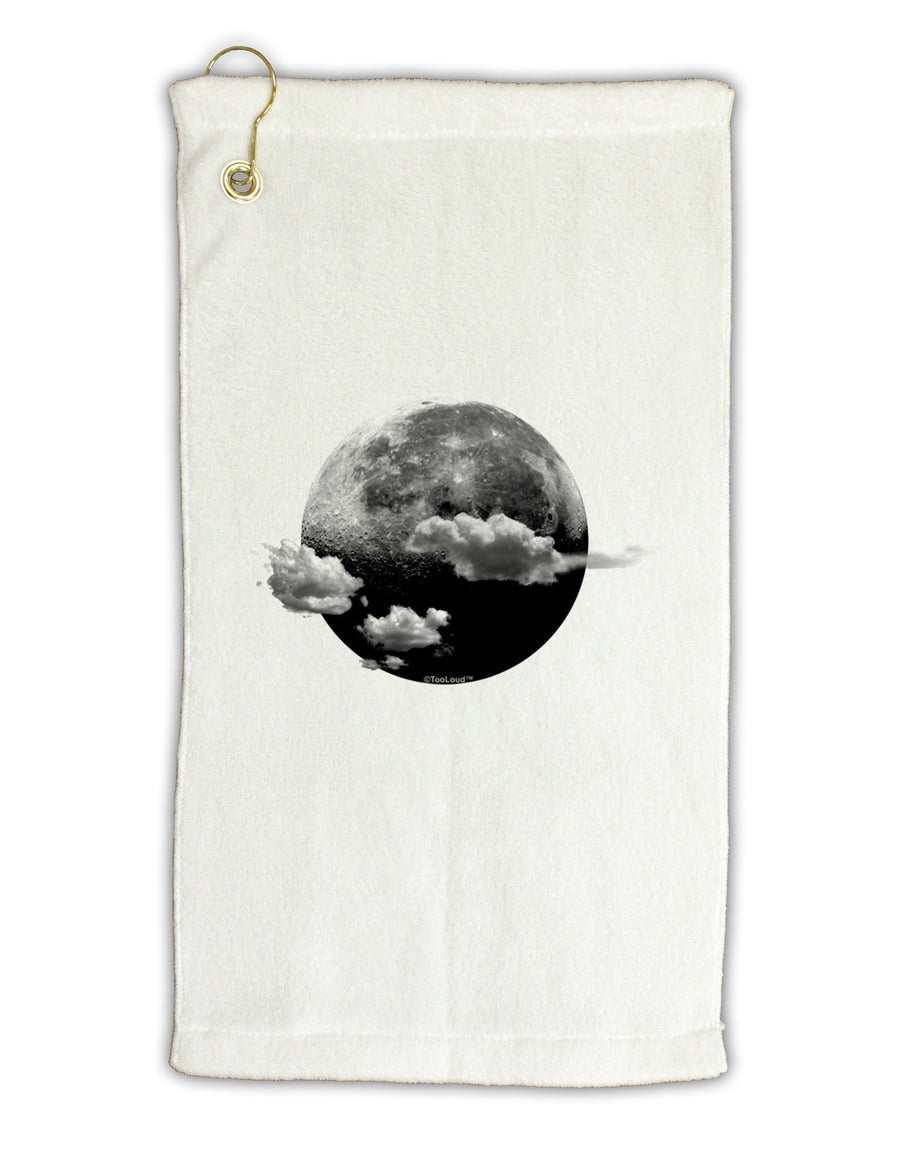 Moon Dream Earth Micro Terry Gromet Golf Towel 11&#x22;x19-Golf Towel-TooLoud-White-Davson Sales