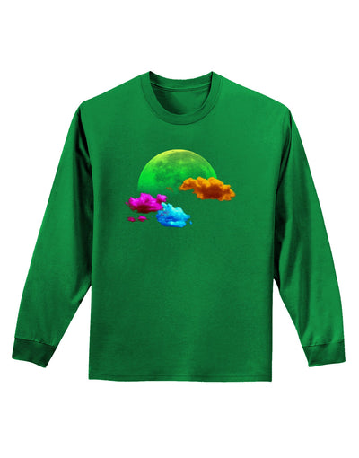 Moon Dream Hallucination Adult Long Sleeve Dark T-Shirt-TooLoud-Kelly-Green-Small-Davson Sales