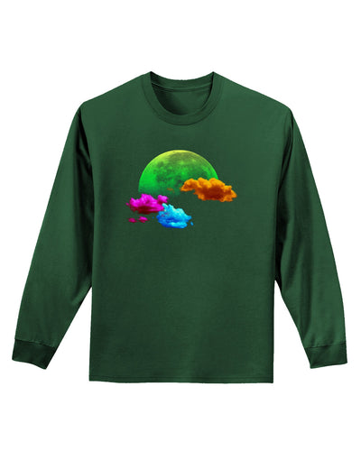 Moon Dream Hallucination Adult Long Sleeve Dark T-Shirt-TooLoud-Dark-Green-Small-Davson Sales