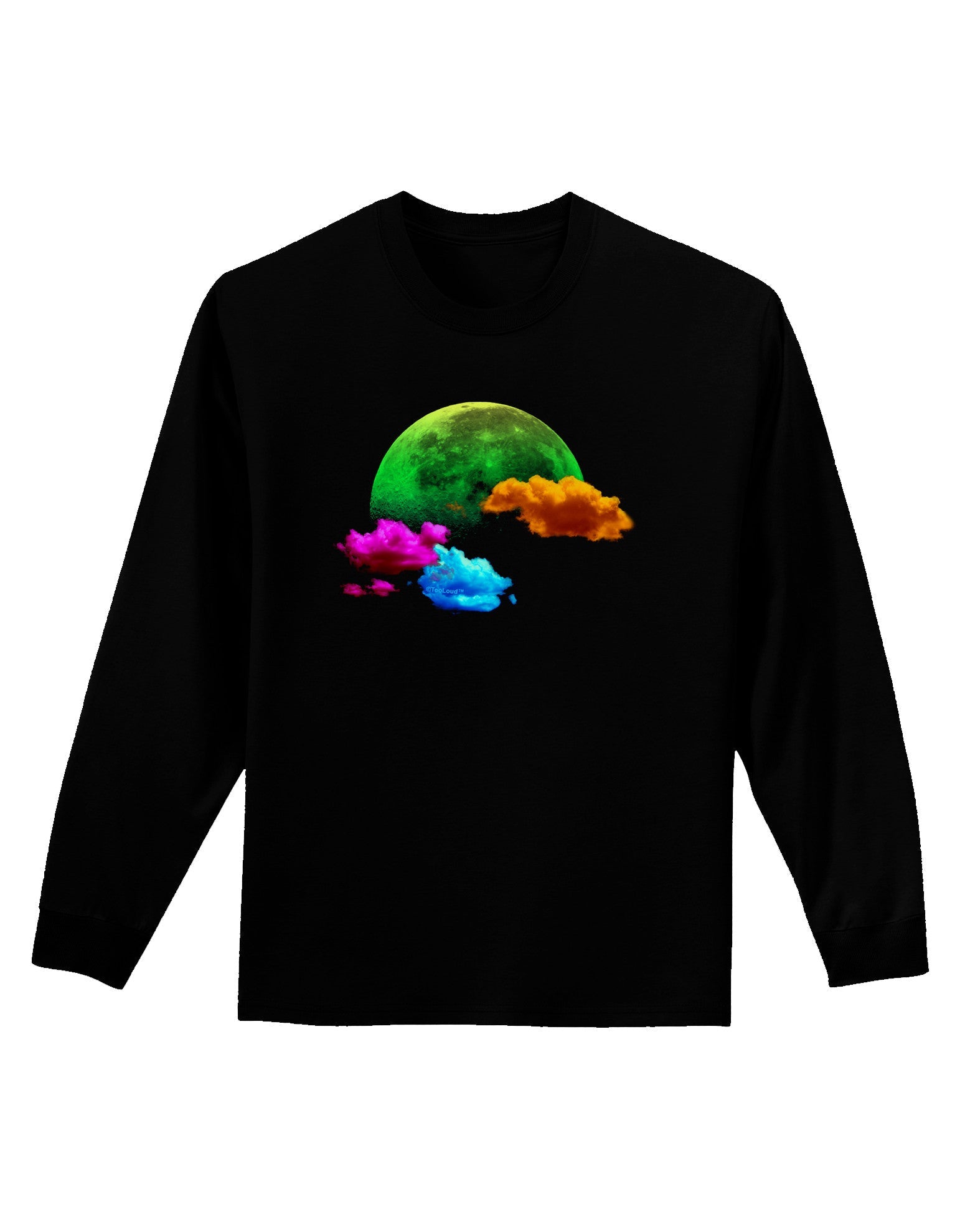 Moon Dream Hallucination Adult Long Sleeve Dark T-Shirt-TooLoud-Black-Small-Davson Sales