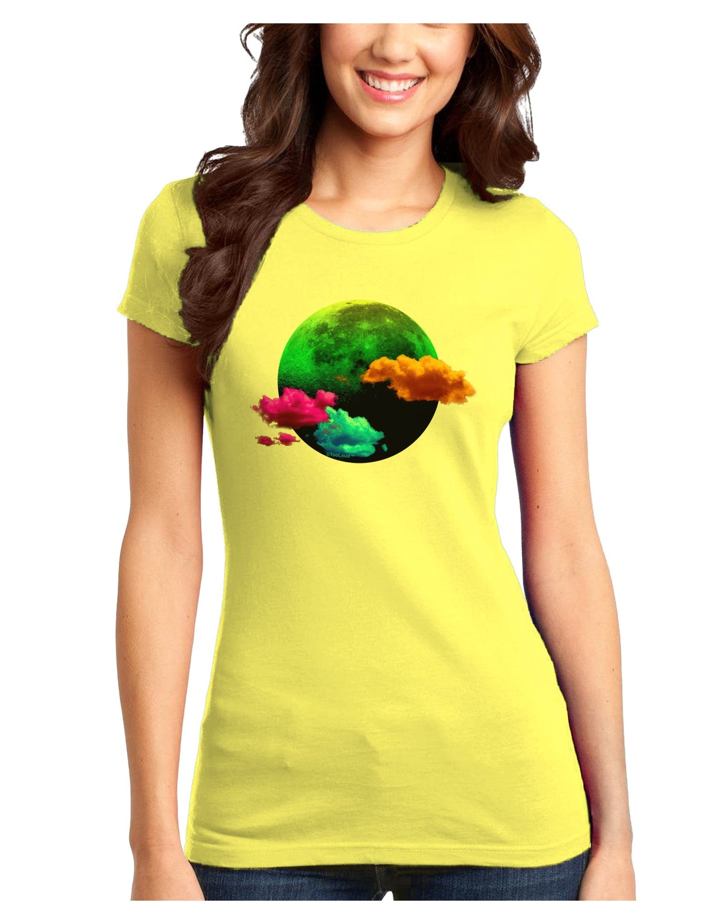 Moon Dream Hallucination Juniors T-Shirt-Womens Juniors T-Shirt-TooLoud-Yellow-Juniors Fitted X-Small-Davson Sales