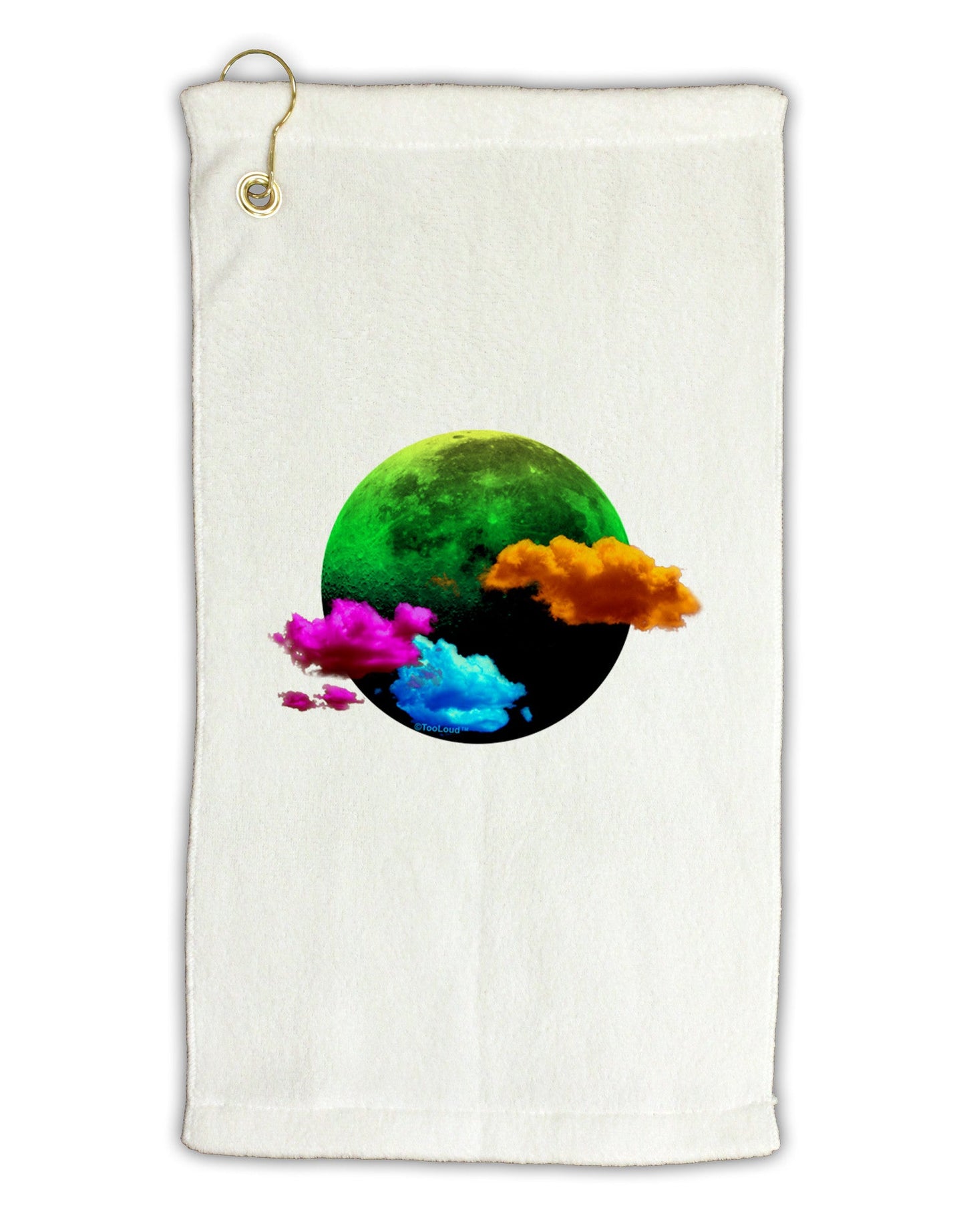 Moon Dream Hallucination Micro Terry Gromet Golf Towel 11"x19-Golf Towel-TooLoud-White-Davson Sales