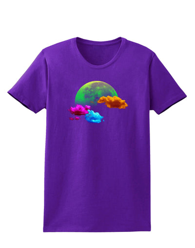 Moon Dream Hallucination Womens Dark T-Shirt-TooLoud-Purple-X-Small-Davson Sales