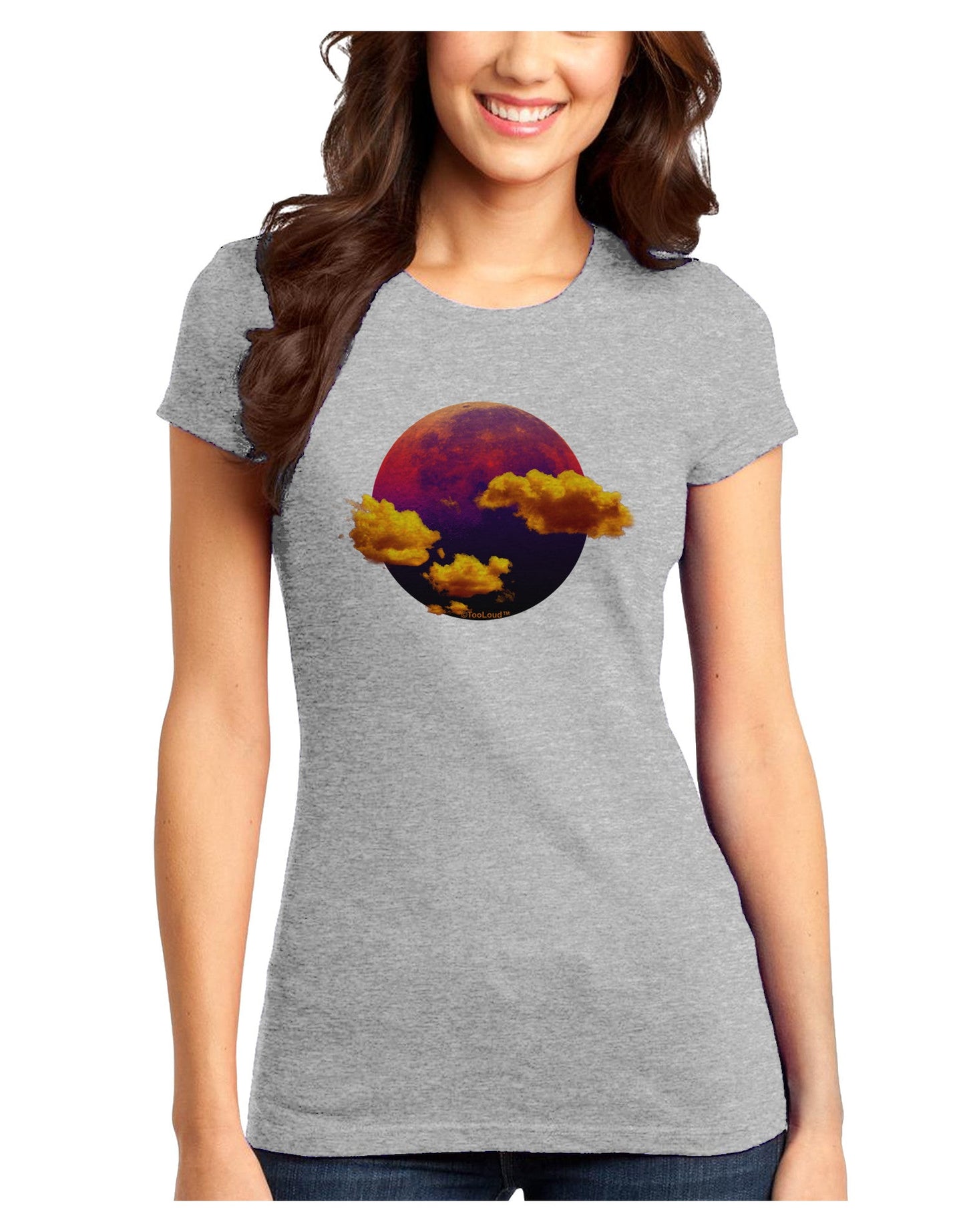 Moon Dream Venus Juniors T-Shirt-Womens Juniors T-Shirt-TooLoud-Ash-Gray-Juniors Fitted X-Small-Davson Sales